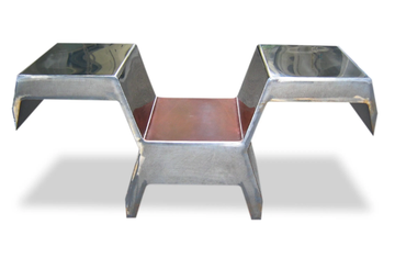 INVADER - Stainless steel chair with armrests by ICI ET LÀ - view 2